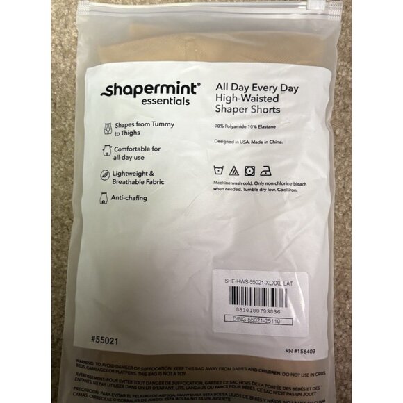 Shapermint Essential All Day Everyday H/W Shaper Shorts, Beige. XL - XXL NWT - Picture 2 of 3